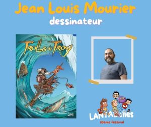 Affiche annonçant la présence du dessinateur Mourier au festival de bande dessinée Lantabulles à Lanta (Haute-Garonne)