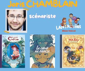 Affiche annonçant la présence du scénariste Chamblain au festival de bande dessinée Lantabulles à Lanta (Haute-Garonne)