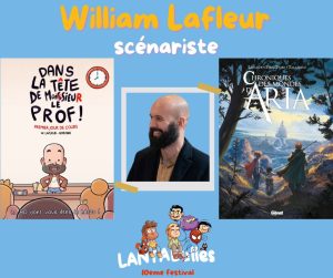 Affiche annonçant la présence du scénariste Lafleur au festival de bande dessinée Lantabulles à Lanta (Haute-Garonne)